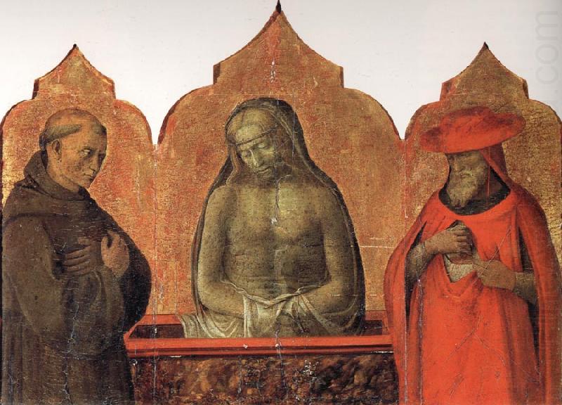Fra Filippo Lippi The Dead Chris with St Francis and St Jerome. china oil painting image